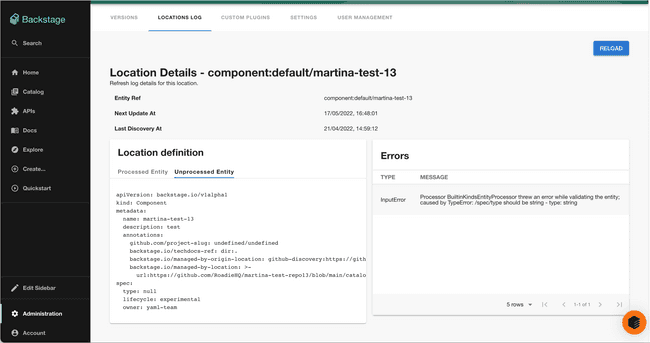 locations log BuiltinKindsEntityProcessor